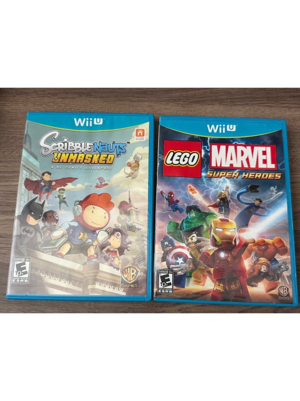 Nintendo Wii U 2 Game Lot Bundle Lego Marvel Super Heroes & Scribblenauts Unlimi